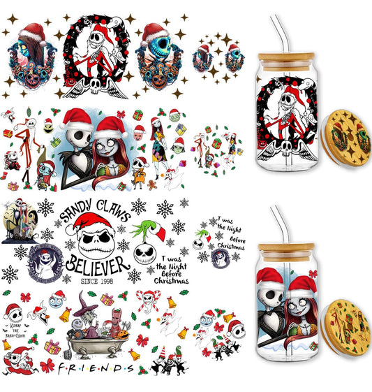 Nightmare Before Christmas Glass Cups